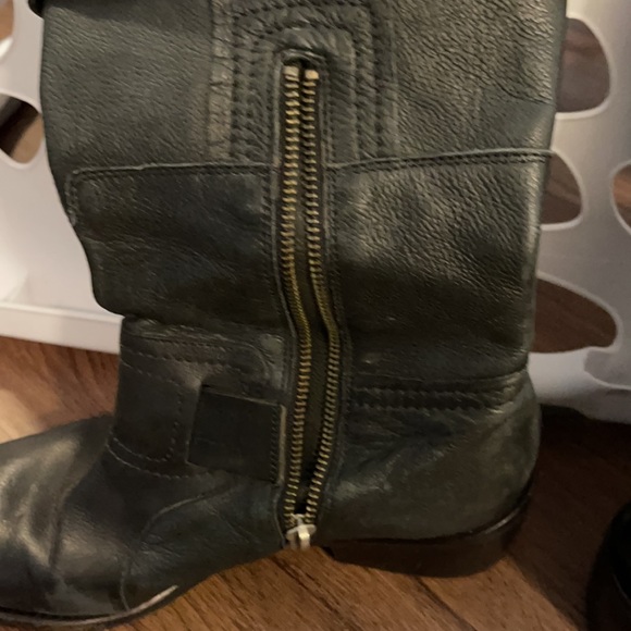 Vera Wang Lavender Label black motorcycle boots size 8.5 - Picture 2 of 6